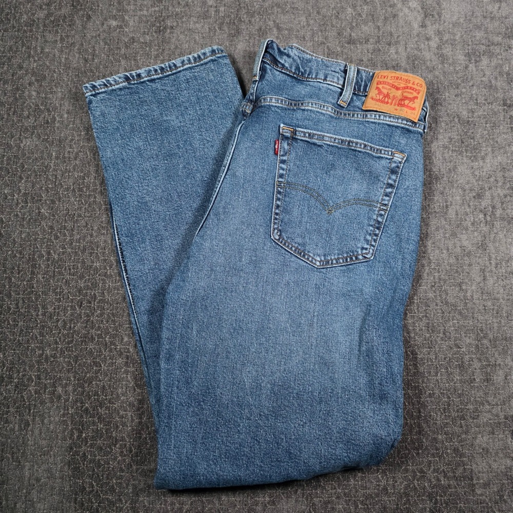 Levis 541 Athletic Taper Jeans Mens 40x34 Medium Wash Blue Stretch Denim Pants